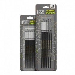 Pinceau Silicone - Colour Shapers TAILLE 0 et 2 - 10 pinceaux - NOIR FERME