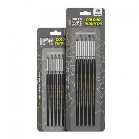 Pinceau Silicone - Colour Shapers TAILLE 0 et 2 - 10 pinceaux - NOIR FERME