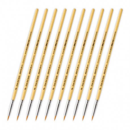 TABLETOP SERIES Pinceaux synthétiques 0 (lot de 10)
