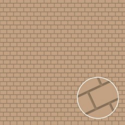 Plaque de Plasticard texturé - Pavage Brique 8x18mm