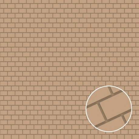 Plaque de Plasticard texturé - Pavage Brique 8x18mm