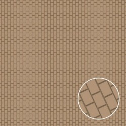 Plaque de Plasticard texturé - Pavage Brique 6x8mm