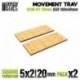 Plateaux de Mouvement MDF - Carrées Slimfit 100x40mm