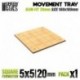Plateaux de Mouvement MDF - Carrées Slimfit 100x100mm
