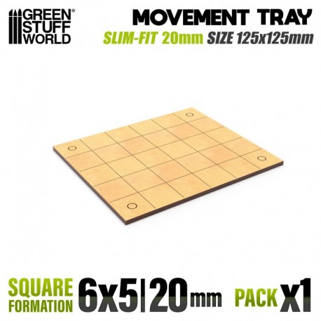 Plateaux de Mouvement MDF - Carrées Slimfit 120x100mm
