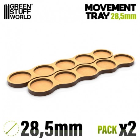 Plateaux de Mouvement MDF - Skirmish AOS 28.5mm 5x1