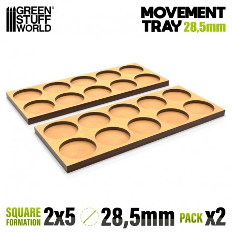 Plateaux de Mouvement MDF 28.5mm 5x2 - Horde en Ligne