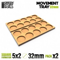 Plateaux de Mouvement MDF 32mm 5x2 - Horde en Ligne