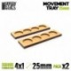 Plateaux de Mouvement MDF 25mm 4x1 - Horde en Ligne