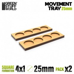 Plateaux de Mouvement MDF 25mm 4x1 - Horde en Ligne