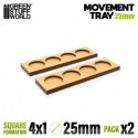 Plateaux de Mouvement MDF 25mm 4x1 - Horde en Ligne