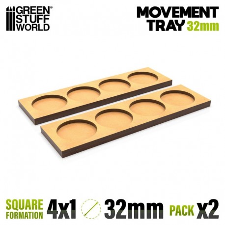 Plateaux de Mouvement MDF 32mm 4x1 - Horde en Ligne