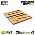 Plateaux de Mouvement MDF 25mm 4x2 - Horde en Ligne