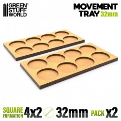 Plateaux de Mouvement MDF 32mm 4x2 - Horde en Ligne