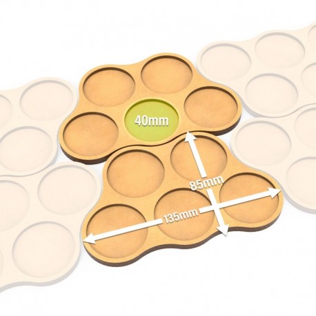 Plateaux de Mouvement MDF 40mm x5 - Horde