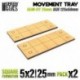 Plateaux de Mouvement MDF - Carrées Slimfit 125x50mm