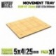 Plateaux de Mouvement MDF - Carrées Slimfit 125x100mm