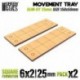 Plateaux de Mouvement MDF - Carrées Slimfit 150x50mm
