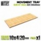 Plateaux de Mouvement MDF - CARRES 200x80mm