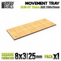 Plateaux de Mouvement MDF - Carrées Slimfit 200x75mm