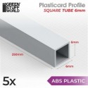 Plasticard PROFIL©? TUBE CARR©?E 6mm