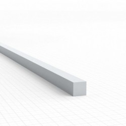 Plasticard PROFIL©? TIGE CARR©?E plein 2.5mm