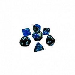 7x Mix 16mm Dés de Jeu - Bleu Marbre