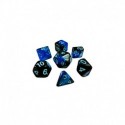 7x Mix 16mm Dés de Jeu - Bleu Marbre