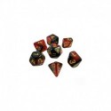 7x Mix 16mm Dés de Jeu - Rouge Marbre
