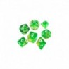 7x Mix 16mm Dés de Jeu - Vert/Jaune Transparent