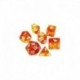 7x Mix 16mm Dés de Jeu - Orange - Jaune