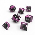 7x Mix 16mm Dés de Jeu - Violet Noir