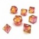 12x D6 16mm Dés de Jeu - Orange/Rose Transparent
