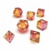 12x D6 16mm Dés de Jeu - Orange/Rose Transparent