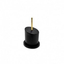 Socle en Bois Rond Bustes 2,5x2,5 cm Noir