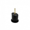 Socle en Bois Rond Bustes 2,5x2,5 cm Noir