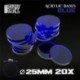 Socles Acryliques ROND 25 mm Bleu Transparent