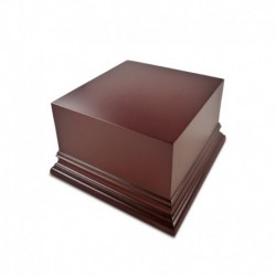 Socle de présentation en bois Carré 8x8 cm - Brun Noisette