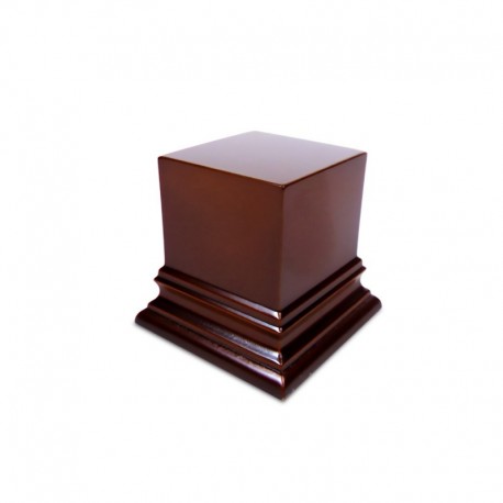 Socle en Bois de présentation en bois Carré 5x5 cm - Brun Noisette