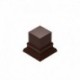 Socle en Bois de présentation Carré 3x3 cm - Brun Noisette