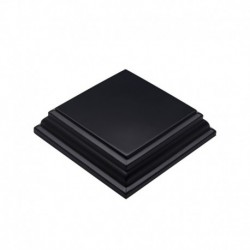 Socle en Bois Carré Ouvragé 8x8 cm