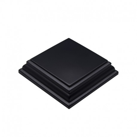 Socle en Bois Carré Ouvragé 8x8 cm