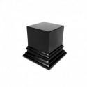 Socle de présentation en bois Carré 6x6 cm - Noir