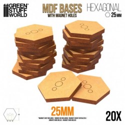 Socles HEXAGONALE 25 mm en MDF bois