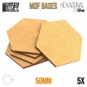 Socles HEXAGONALE 50 mm en MDF bois