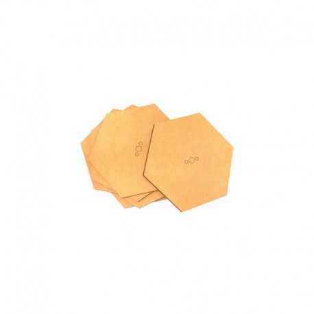 Socles HEXAGONALE 75 mm en MDF bois