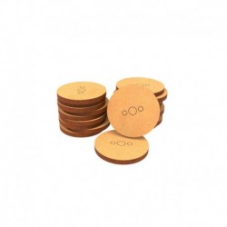 Socles ROND 32 mm en MDF