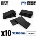 Socles rectangulaires 30x60mm en plastique