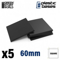 Socles en plastique noir - Carré 60 mm
