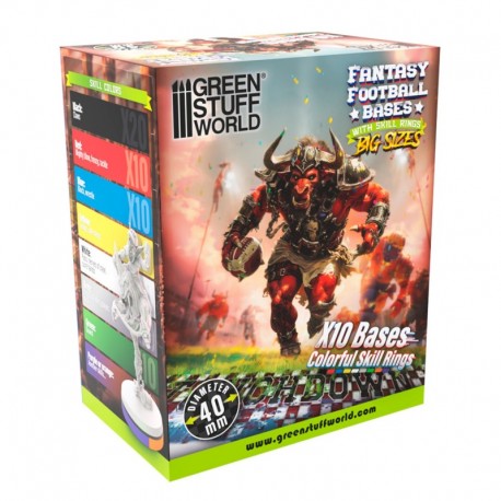 Socles Blood Bowl compatibles 40mm avec anneaux de compétence